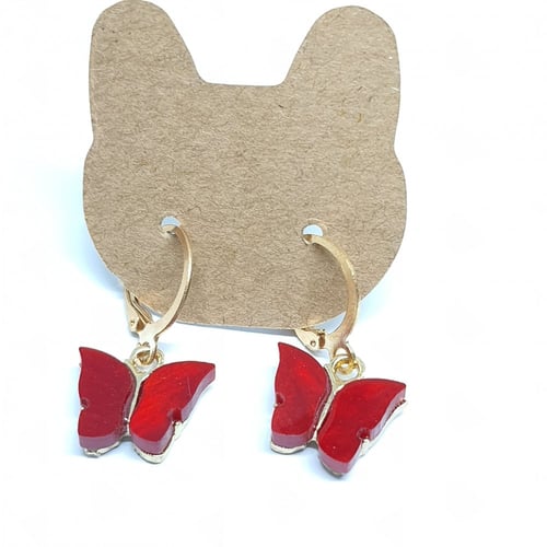 اقراط الفراشة الملونة