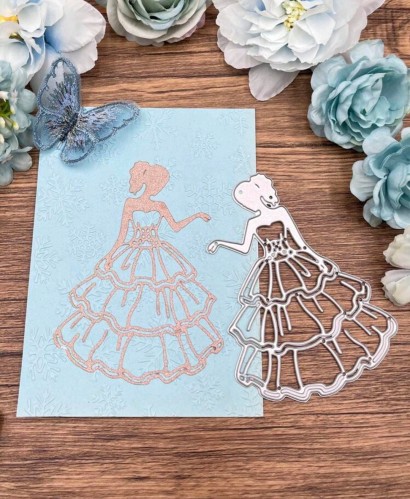 قالب قطع الورق على شكل عروس