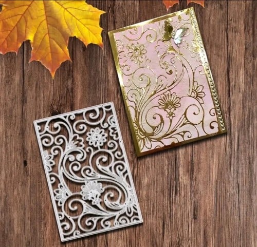 قالب قطع الورق على شكل زخرفة لصنع الكروت