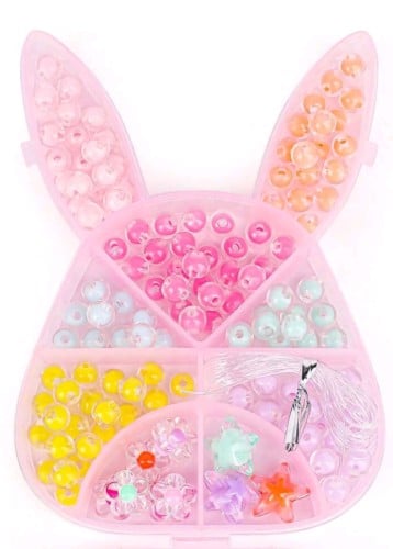 صندوق خرز متنوع الالوان والاشكال لصنع الاكسسوارات...