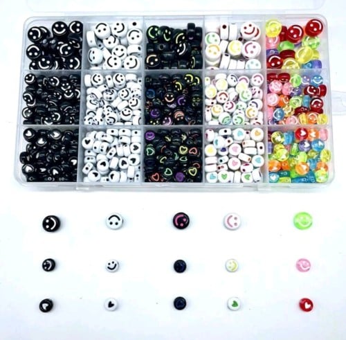 صندوق خرز من 850 قطعة من الاكريليك