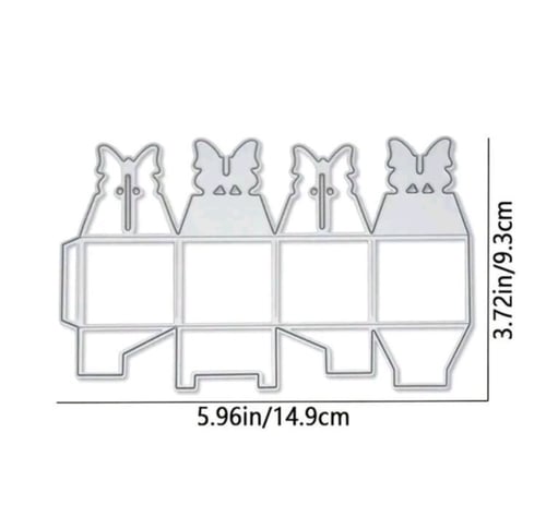 قالب قطع الورق على شكل صندوق هدايا