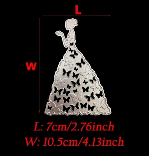 قالب قطع الورق على شكل فستان عروسة