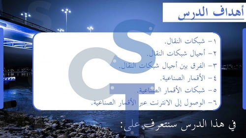 عرض تقنية رقمية 1-3 ثانوي-الدرس2:شبكات النقال و ال...