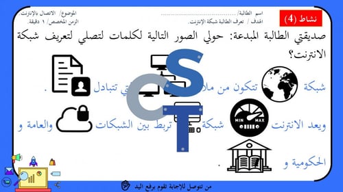 شبكات الإنترنت الجزء 1-عرض مهارات رقمية للصف الأول...