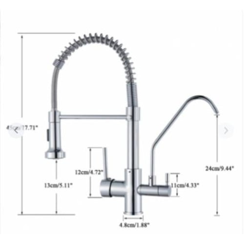 خلاط مطبخ مع بزبوز فلتر لون كروم لماع