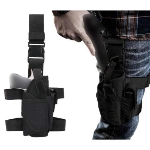 Black fabric thigh belt