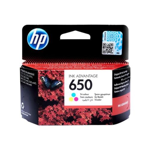 خرطوشة حبر سائل ألوان HP 650 عالي الإنتاجية - CZ10...