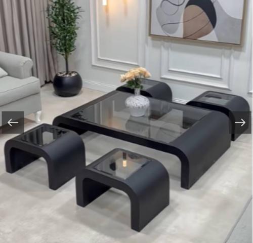 طقم طاولات ارضي مع 4 خدمات