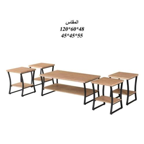 طقم طاولات قهوة خشب 1+4 : SHML-TS