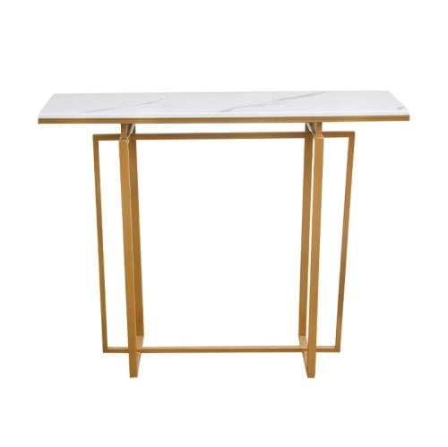 كونسول ذهبي سطح بديل رخام