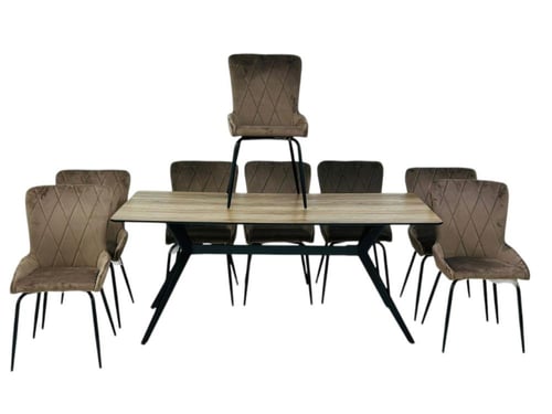 طاوله طعام 8كرسي خشب