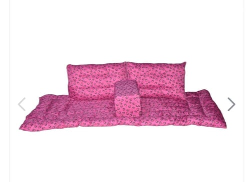 طقم جلسة شالكي قماش 4 قطعة الوان متعددة