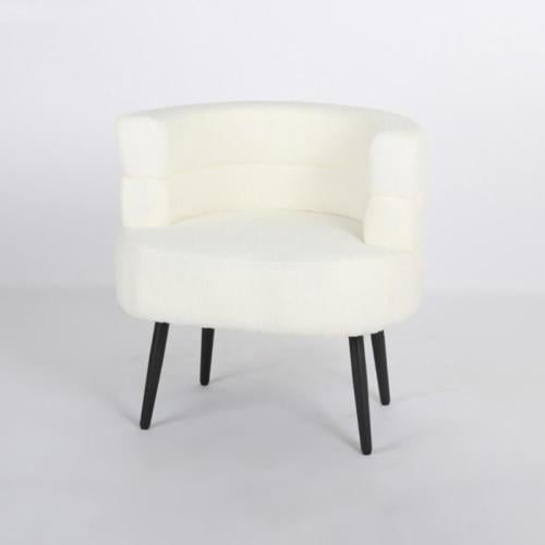 كرسي مفرد بوكلية أبيض : WTHR-AT007