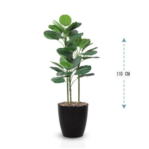 شجر اخضر 3 فرع حوض بلاستيك 110 سم : 584-1175