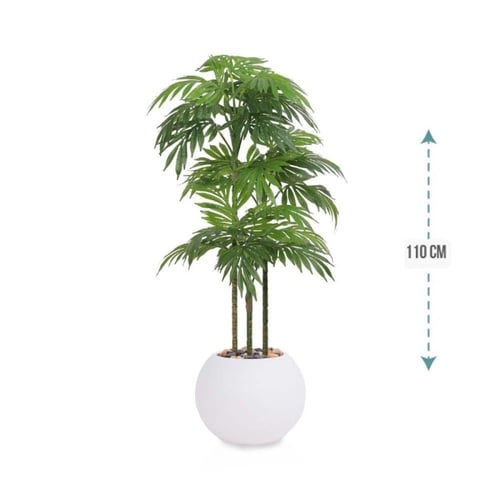 شجر نخل 3 فرع حوض بلاستيك 110 سم : 579-528-4