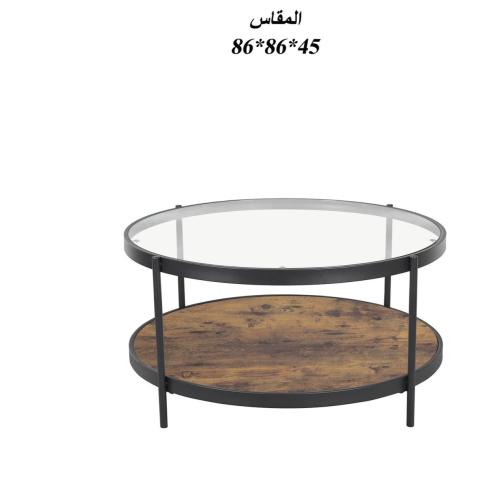 طاوله مفرد دورين خشب ورجاج