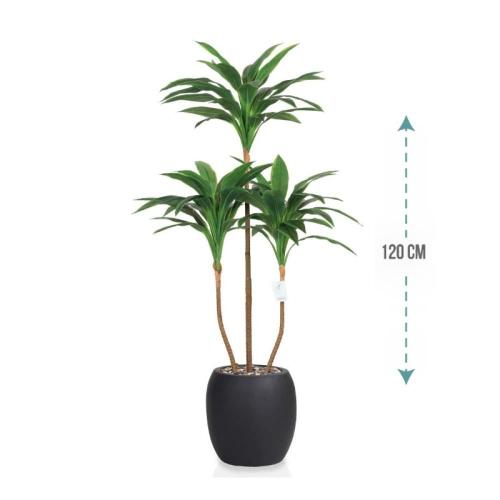 شجر أخضر 3 فرع حوض فيبر بيضاوي ارتفاع 120 سم : 201...