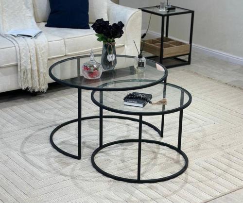 طقم طاوله زجاج