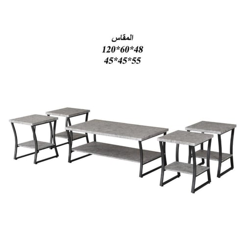 طقم طاولات قهوة خشب 1+4 : SHML-TS