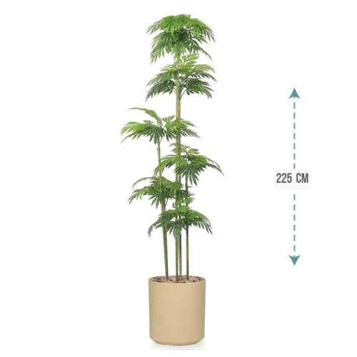 شجر نخل 6 فرع حوض بلاستيك 225سم : 575-2020GL-R