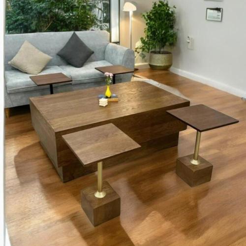 طقم طاولات قهوة خشب