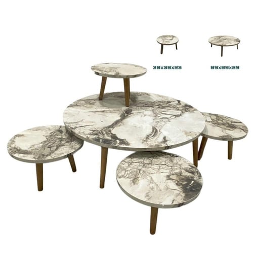 طقم طاولات قهوة خشبية تركية