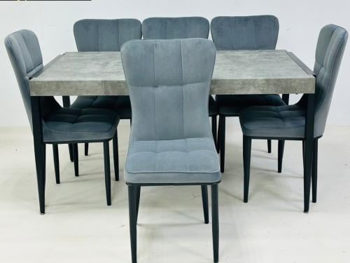 طاوله طعام 6كرسي لون بيج مقاس 160x90