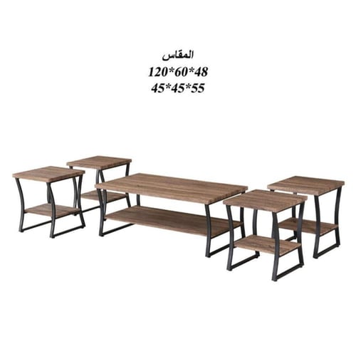 طقم طاولات قهوة خشب 1+4 : SHML-TS