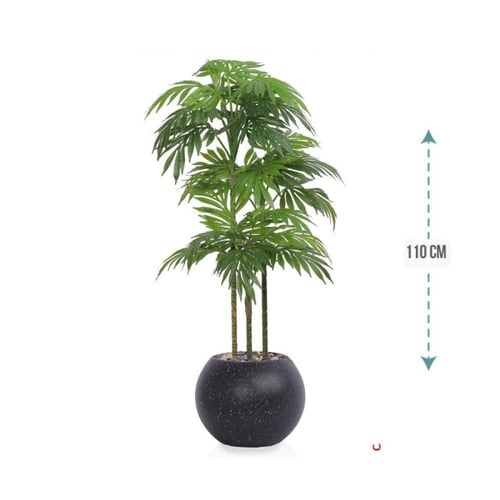 شجر نخل 3 فرع حوض بلاستيك 110 سم : 579-528-4