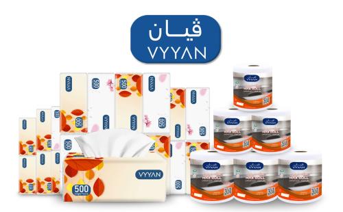 40 علبة 500 منديل مفرد 3 طبقات + 6 رول كبير 1000 ج...