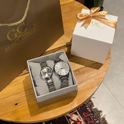 ساعة الكبلز فضي - نسائـي ورجالـي