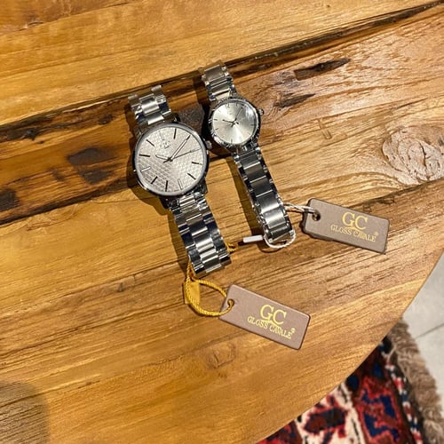 ساعة الكبلز فضي - نسائـي ورجالـي