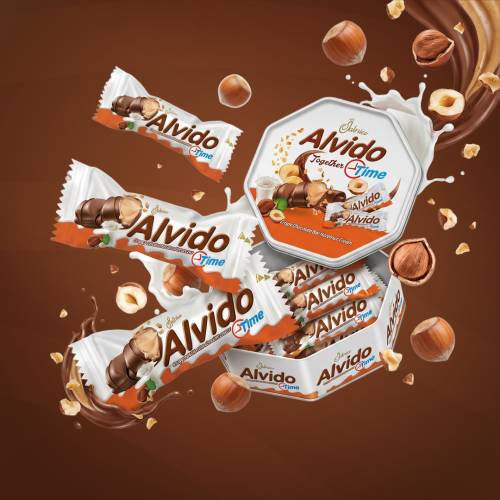 Alfido Time Hazelnut Cream Filled Wafer, 300g Pack...