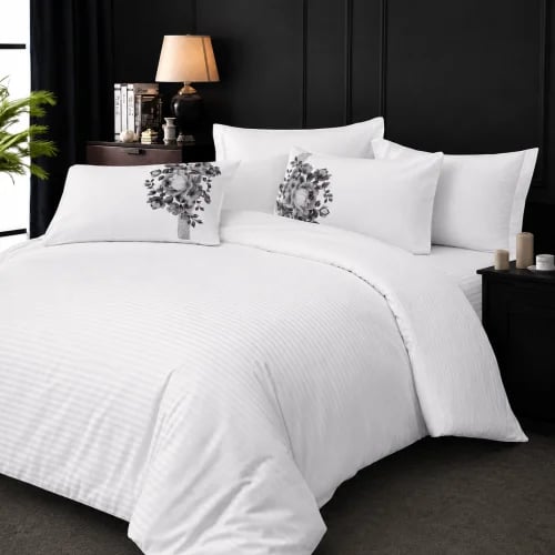Pazar Home Feather New Tiffany Cotton Duvet Set, K...