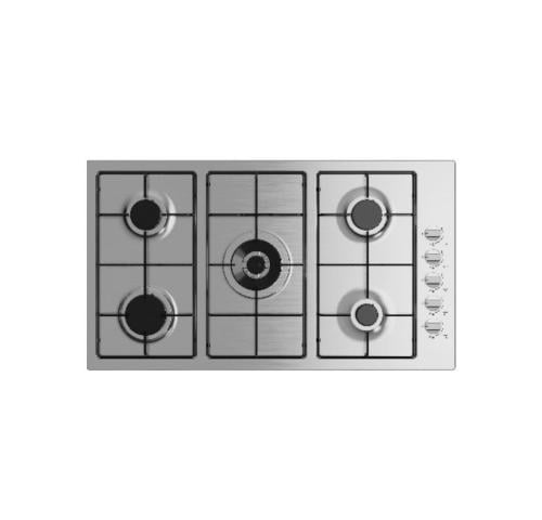 سطح سوبرغاز 90سم 5عيون غاز حديد خفيف إيطالي