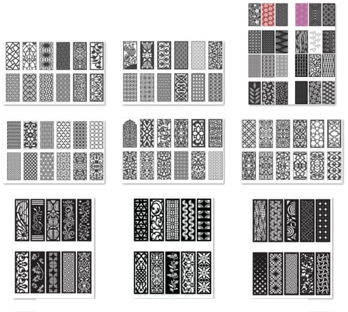 1750 تصميم زخارف CNC ليزر بصيغة DXF - بارتشن - أبو...