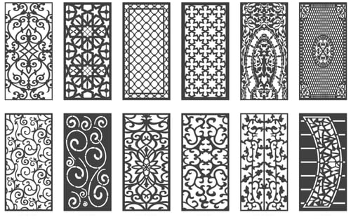 120 تصميم زخارف CNC ليزر بصيغة DXF - بارتشن - أبوا...