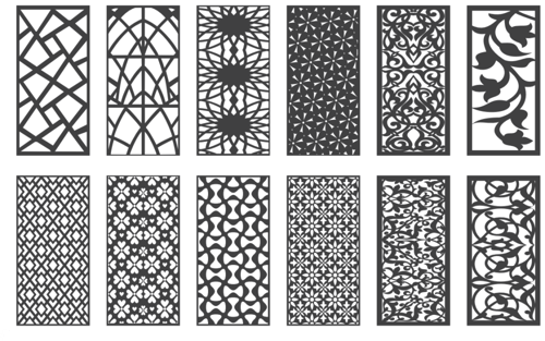 120 تصميم زخارف CNC ليزر بصيغة DXF - بارتشن - أبوا...
