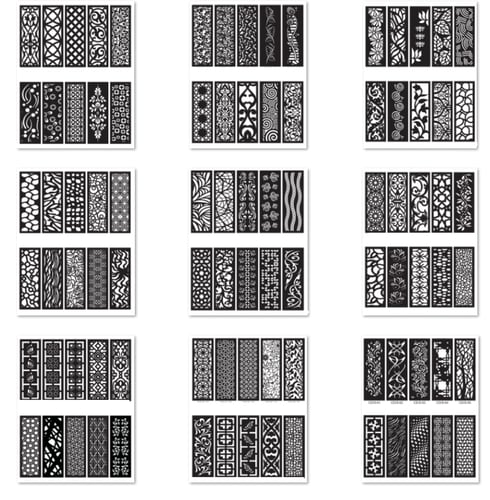 1750 تصميم زخارف CNC ليزر بصيغة DXF - بارتشن - أبو...