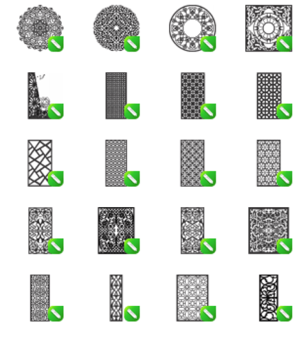 120 تصميم زخارف CNC ليزر - بارتشن - أبواب - حديد /...