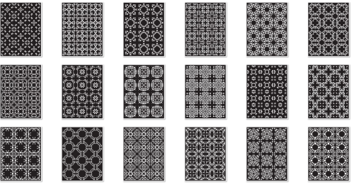 125 تصميم زخارف CNC - بارتشن - أبواب - حديد / خشب...