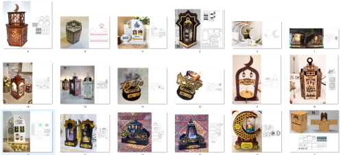 30 تصميم هدية - ليزر BOXG