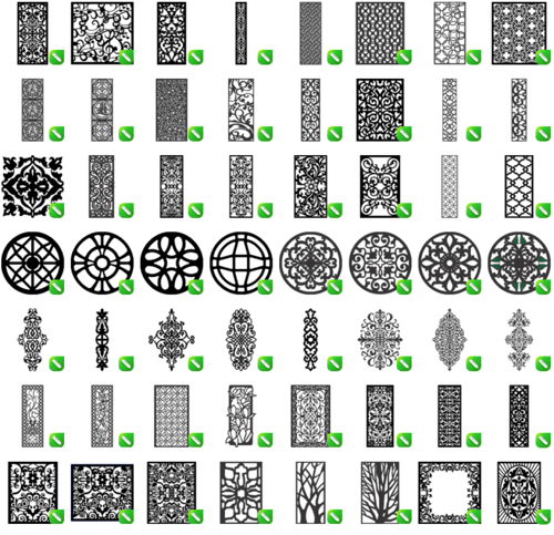 120 تصميم زخارف CNC ليزر - بارتشن - أبواب - حديد /...