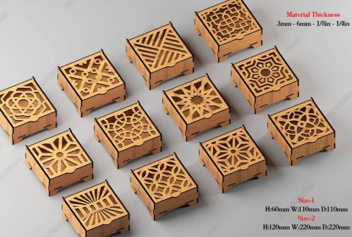 STY04- تصميم بوكس هدية - CNC ليزر
