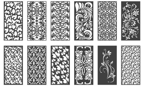 120 تصميم زخارف CNC ليزر بصيغة DXF - بارتشن - أبوا...
