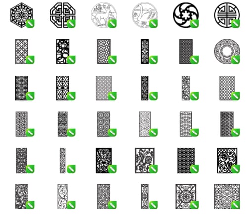 120 تصميم زخارف CNC ليزر - بارتشن - أبواب - حديد /...