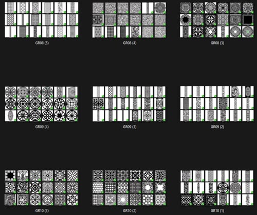 1750 تصميم زخارف CNC ليزر بصيغة CDR- بارتشن - أبوا...