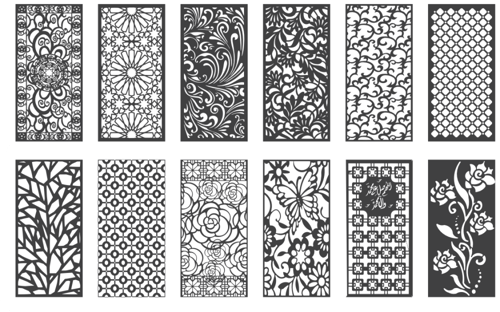 120 تصميم زخارف CNC ليزر بصيغة DXF - بارتشن - أبوا...