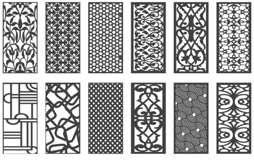 120 تصميم زخارف CNC ليزر بصيغة DXF - بارتشن - أبوا...